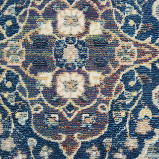 Nourison Ankara Global ANR16 Navy Multicolor Area Rug Swatch Image