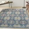 Nourison Ankara Global ANR16 Navy Multicolor Area Rug Corner Image