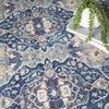 Nourison Ankara Global ANR16 Navy Multicolor Area Rug Corner Image
