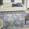 Nourison Ankara Global ANR16 Navy Multicolor Area Rug Corner Image