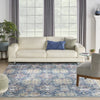 Nourison Ankara Global ANR16 Navy Multicolor Area Rug Room Image Feature