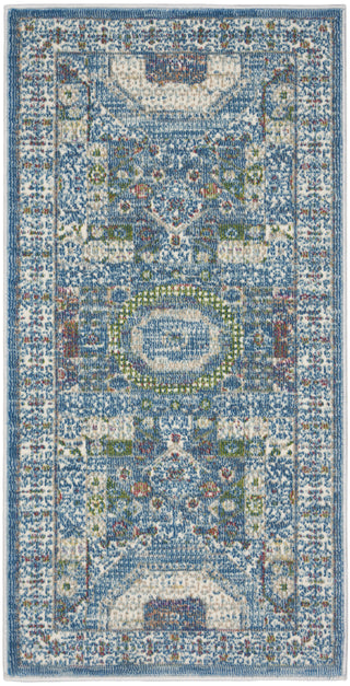 Nourison Global Vintage GLB17 Ivory Light Blue Area Rug Main Image