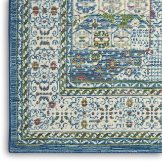 Nourison Global Vintage GLB17 Ivory Light Blue Area Rug Texture Image