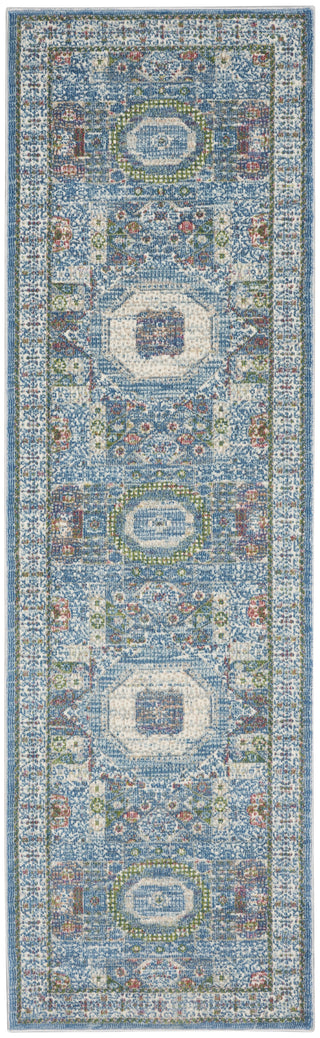 Nourison Global Vintage GLB17 Ivory Light Blue Area Rug Main Image