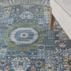 Nourison Global Vintage GLB17 Ivory Light Blue Area Rug Corner Image