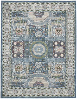 Nourison Global Vintage GLB17 Ivory Light Blue Area Rug main image