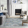 Nourison Global Vintage GLB17 Ivory Light Blue Area Rug Room Image Feature