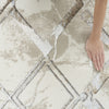 Nourison Glam GLM02 Ivory/Grey Area Rug Room Image Feature