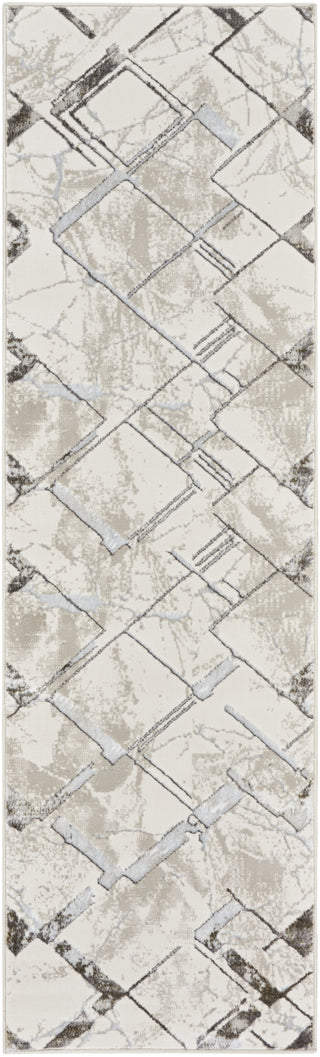 Nourison Glam GLM02 Ivory/Grey Area Rug Main Image