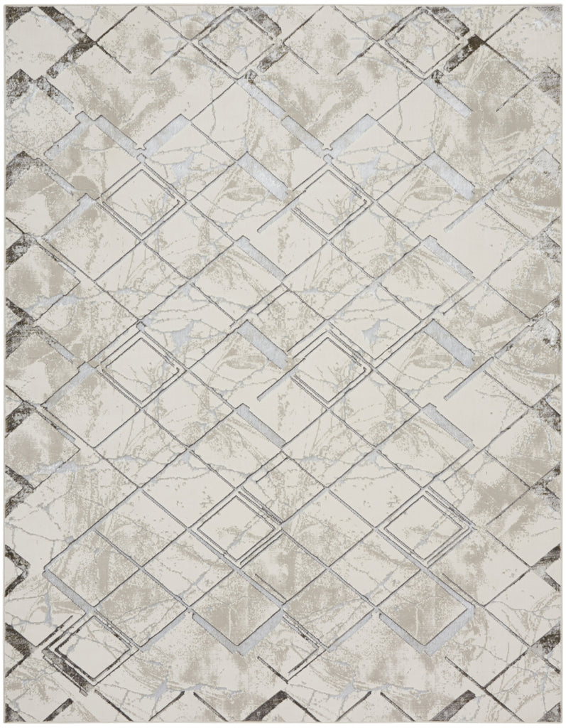 Nourison Glam GLM02 Ivory/Grey Area Rug main image