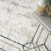 Nourison Glitz GLZ03 Ivory Taupe Area Rug Corner Image