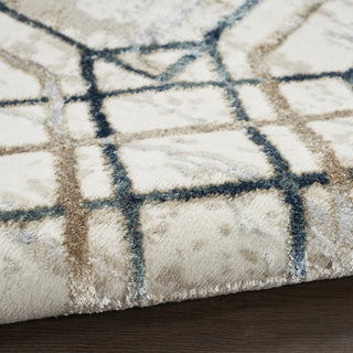 Nourison Glitz GLZ03 Ivory Taupe Area Rug Corner Image