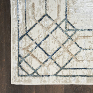 Nourison Glitz GLZ03 Ivory Taupe Area Rug Detail Image