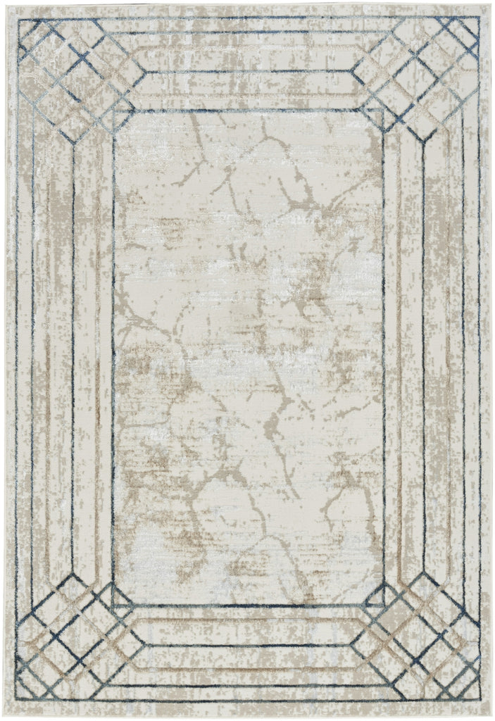 Nourison Glitz GLZ03 Ivory Taupe Area Rug main image