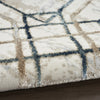 Nourison Glam GLM03 Ivory/Taupe Area Rug Corner Image