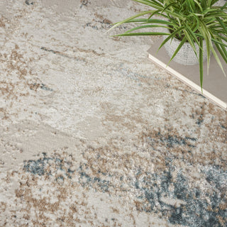 Nourison Glam GLM06 Taupe/Multi Area Rug Corner Image