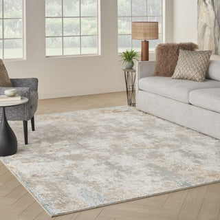 Nourison Glam GLM06 Taupe/Multi Area Rug Corner Image