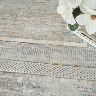 Nourison Glam GLM07 Ivory Multicolor Area Rug Corner Image