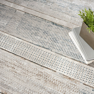 Nourison Glam GLM07 Ivory Multicolor Area Rug Corner Image