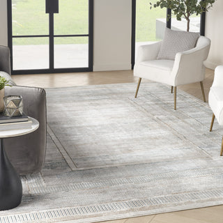 Nourison Glam GLM07 Ivory Multicolor Area Rug Corner Image