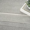 Nourison Glam GLM07 Silver Area Rug Corner Image