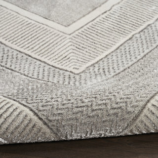 Nourison Glam GLM07 Silver Area Rug Corner Image