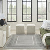 Nourison Glam GLM07 Silver Area Rug Room Image Feature