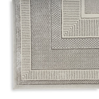 Nourison Glam GLM07 Silver Area Rug T' R
