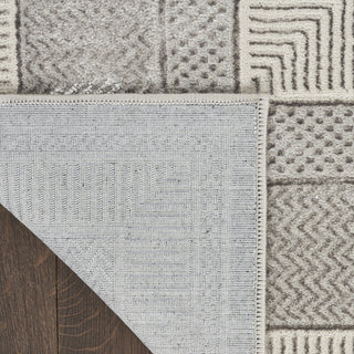 Nourison Glam GLM07 Silver Area Rug Corner Image