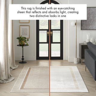 Nourison Glam GLM08 Ivory Cream Area Rug 9' X 12'