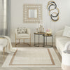 Nourison Glam GLM08 Ivory Cream Area Rug Corner Image
