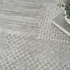 Nourison Glam GLM09 Silver Grey Area Rug Corner Image