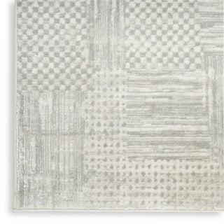 Nourison Glam GLM09 Silver Grey Area Rug T' R