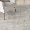 Nourison Glam GLM09 Silver Grey Area Rug Corner Image