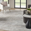 Nourison Glam GLM09 Silver Grey Area Rug Corner Image
