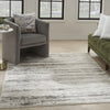 Nourison Glam GLM10 Cream Grey Area Rug Corner Image
