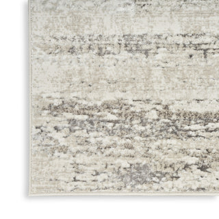 Nourison Glam GLM10 Cream Grey Area Rug Texture Image