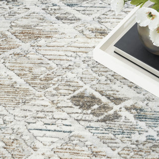 Nourison Glam GLM11 Grey Multicolor Area Rug Corner Image