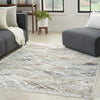Nourison Glam GLM11 Grey Multicolor Area Rug Corner Image