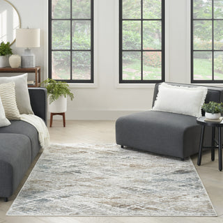 Nourison Glam GLM11 Grey Multicolor Area Rug Room Image Feature