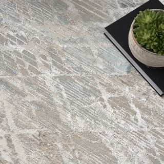 Nourison Glam GLM11 Grey Multicolor Area Rug Corner Image