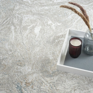 Nourison Glam GLM20 Grey Multicolor Area Rug Corner Image