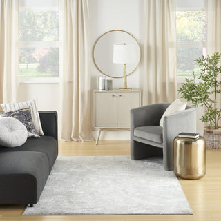 Nourison Glam GLM20 Grey Multicolor Area Rug Room Image Feature