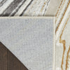 Nourison Glam GLM21 Grey Gold Area Rug Corner Image