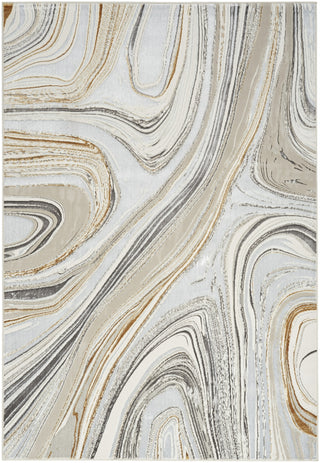 Nourison Glam GLM21 Grey Gold Area Rug main image