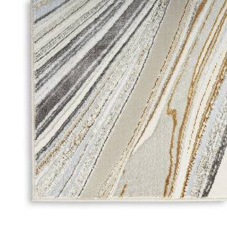 Nourison Glam GLM21 Grey Gold Area Rug T' R