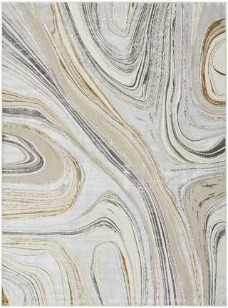 Nourison Glam GLM21 Grey Gold Area Rug Main Image