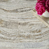 Nourison Glam GLM22 Grey Gold Area Rug Corner Image