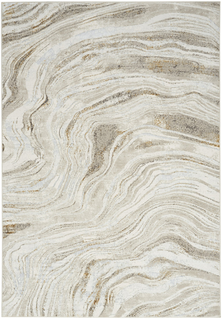 Nourison Glam GLM22 Grey Gold Area Rug main image