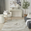 Nourison Glam GLM22 Grey Gold Area Rug Room Image Feature